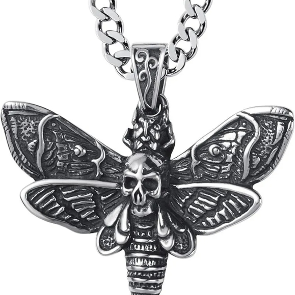 WWE Wyatt Family Bray Wyatt The Fiend Vintage Moth Necklace Pendant - Picture 7 of 12